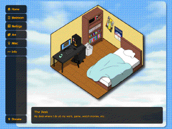 A picture of the Bedroom page in the new redesign