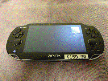 The Vita, turned on for the first time